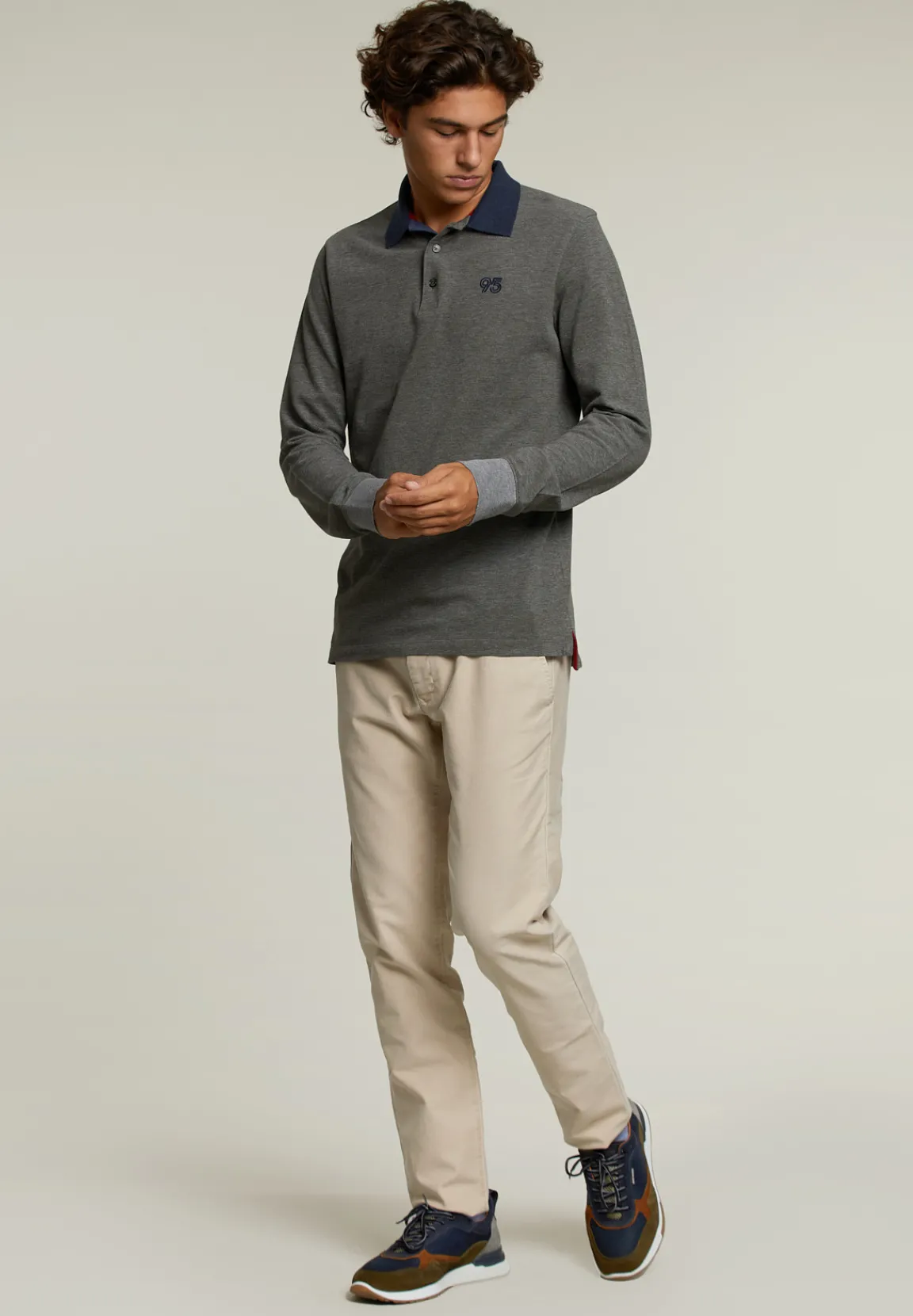 Sale River Woods Custom fit katoenen polo woodstock mix -
