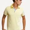 Fashion River Woods Custom fit katoenen stretch polo lemonade -