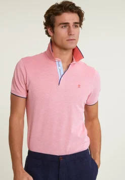 Sale River Woods Custom fit katoenen stretch polo lt sunset -