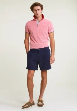 Fashion River Woods Custom fit katoenen stretch polo stanford red -