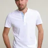 Outlet River Woods Custom fit katoenen T-shirt korte mouwen wit -