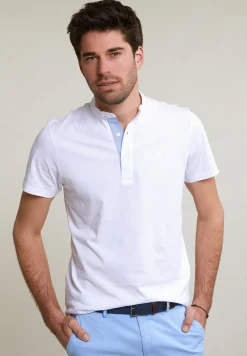 Outlet River Woods Custom fit katoenen T-shirt korte mouwen wit -