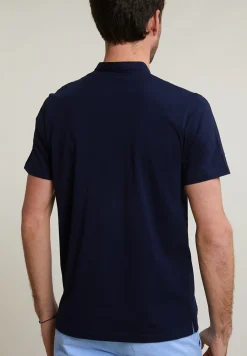 New River Woods Custom fit katoenen T-shirt korte mouwen navy -