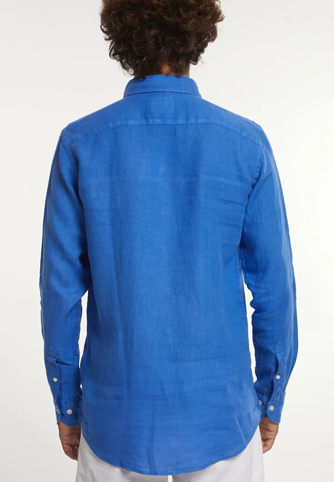 Fashion River Woods Custom fit linnen hemd evening blue -