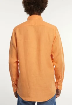 Best River Woods Custom fit linnen hemd peach -