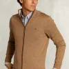 Fashion River Woods Custom fit merino cardigan met rits pyramid mix -