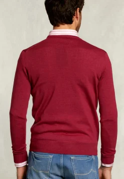 Online River Woods Custom fit merino V-hals trui bonbon mix -