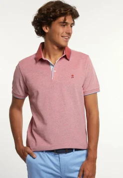 Best River Woods Custom fit pima katoen fantasie polo scarlet mix -
