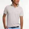 Sale River Woods Custom fit pima katoen fantasie polo wheat mix -