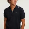 Hot River Woods Custom fit pima katoen polotrui korte mouwen dk navy -