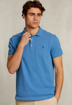 Hot River Woods Custom fit pima katoen polo ocean mix -