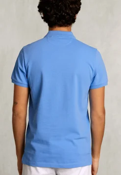 Best River Woods Custom fit pima katoen polo azure -