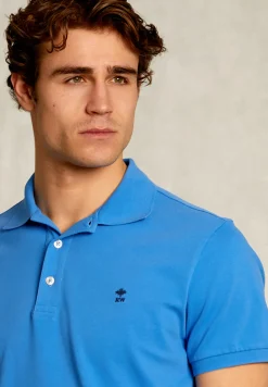 Online River Woods Custom fit pima katoen polo ocean -