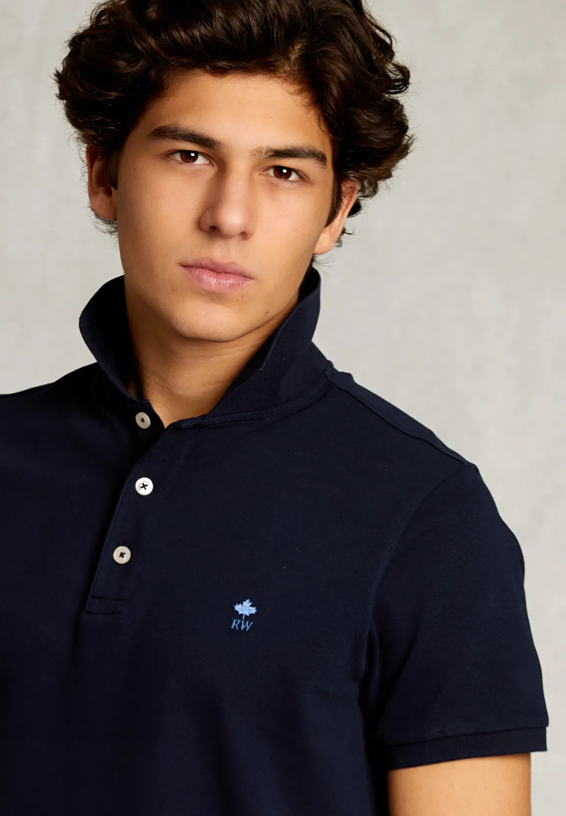 New River Woods Custom fit pima katoen polo navy -