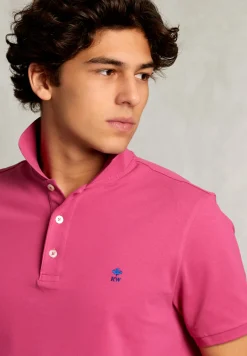 Clearance River Woods Custom fit pima katoen polo amaranth -