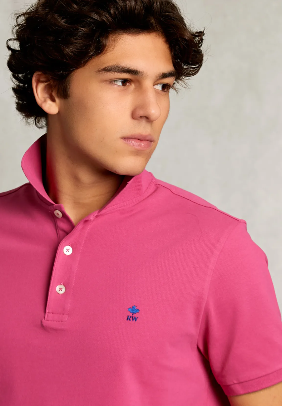 Clearance River Woods Custom fit pima katoen polo amaranth -
