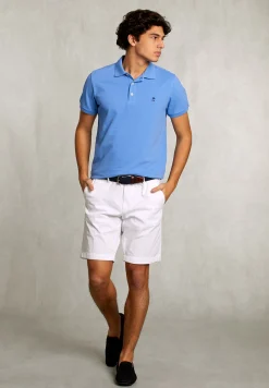 Best River Woods Custom fit pima katoen polo azure -