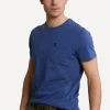 Discount River Woods Custom fit pima katoen T-shirt borstzak denim melange -