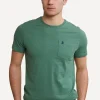 Sale River Woods Custom fit pima katoen T-shirt borstzak lt island green mix -