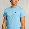 Outlet River Woods Custom fit pima katoen T-shirt bora bora mix -