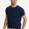 New River Woods Custom fit pima katoen T-shirt borstzak oxford blue mix -