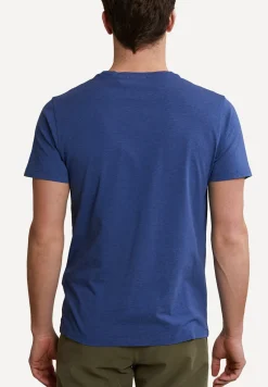 Discount River Woods Custom fit pima katoen T-shirt borstzak denim melange -