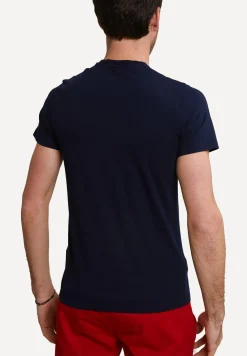 Online River Woods Custom fit pima katoen T-shirt borstzak wit -