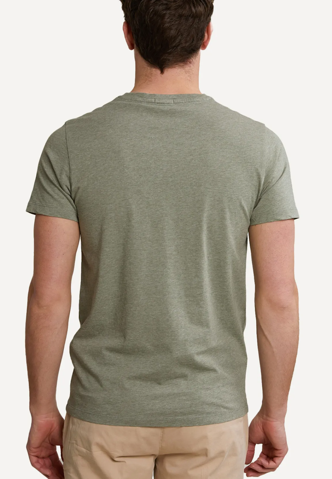 Fashion River Woods Custom fit pima katoen T-shirt borstzak safari mix -