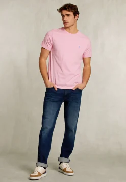Discount River Woods Custom fit pima katoen T-shirt powder -