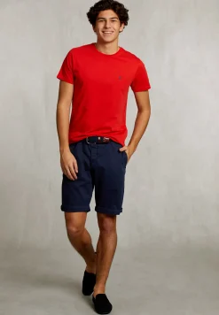 Fashion River Woods Custom fit pima katoen T-shirt kir royal -