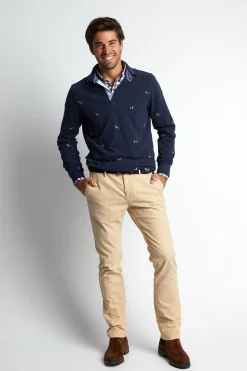 Best River Woods Custom fit polo in katoen in blauw -