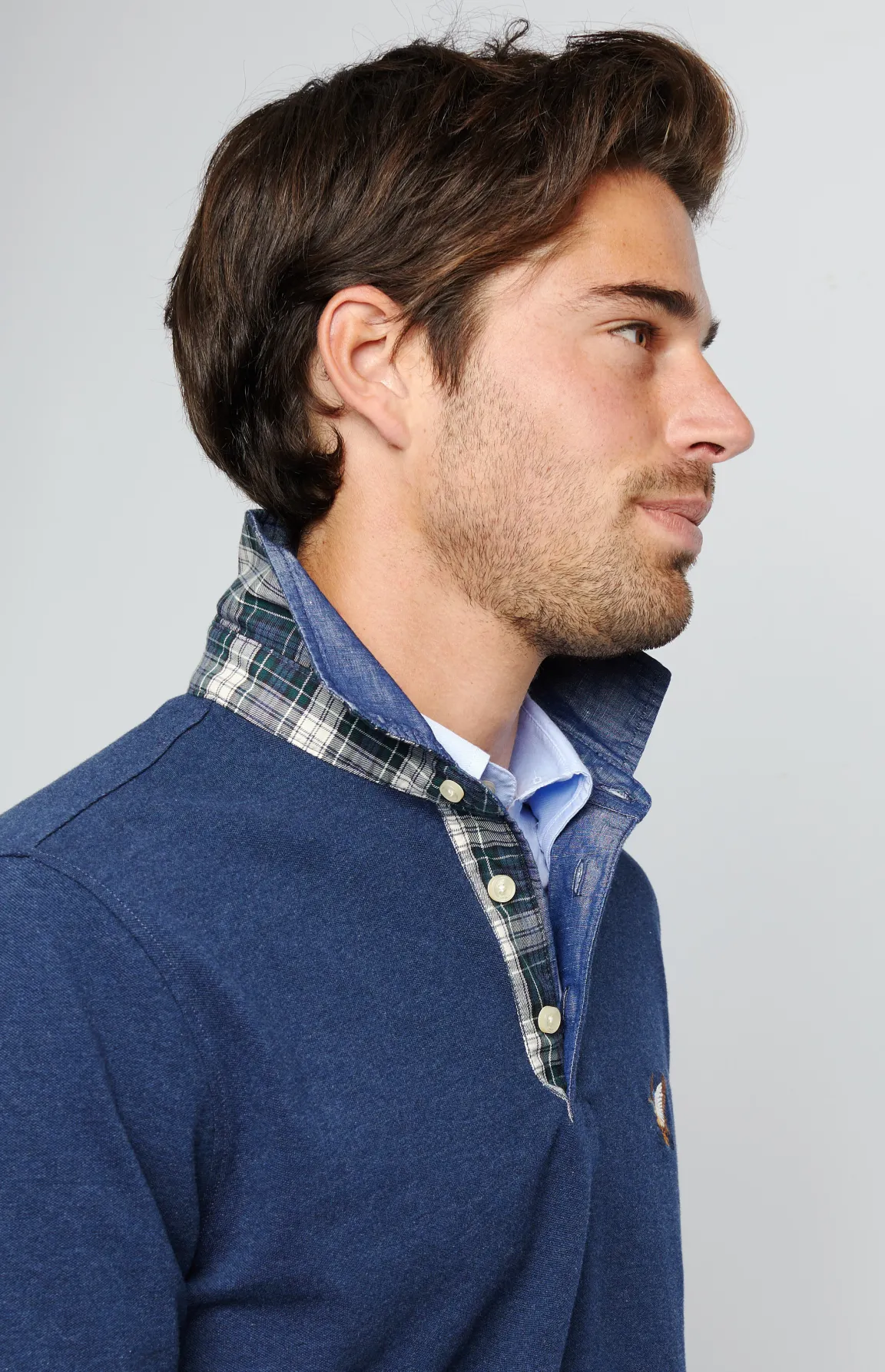 Outlet River Woods Custom fit polo in katoen in blauw -