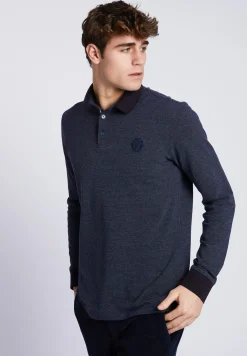 New River Woods Custom fit polo in katoen in bruin -