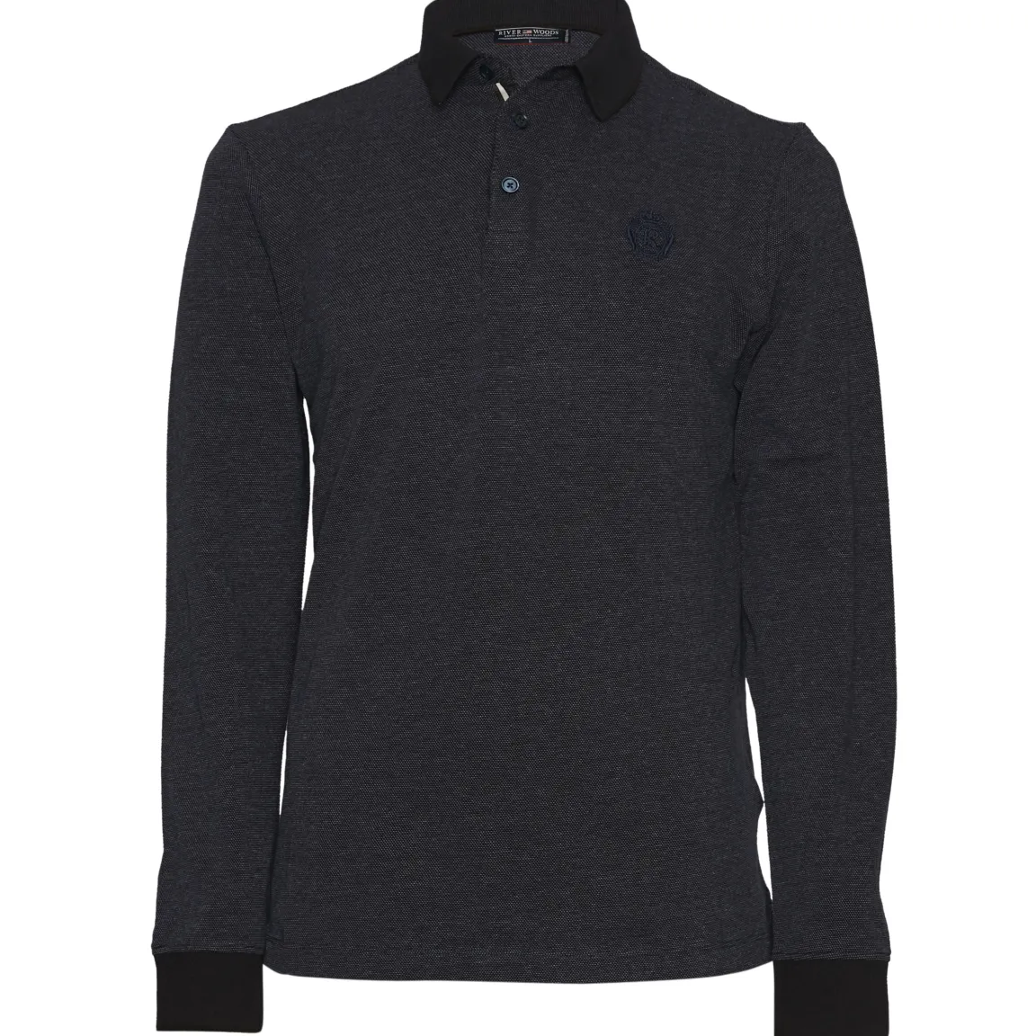 New River Woods Custom fit polo in katoen in bruin -