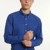 Online River Woods Custom fit popeline hemd yale blue -