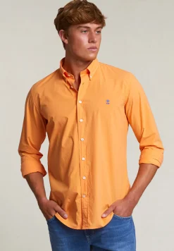 Clearance River Woods Custom fit popeline hemd peach -