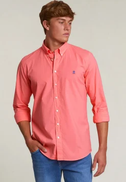 New River Woods Custom fit popeline hemd lt sunset -