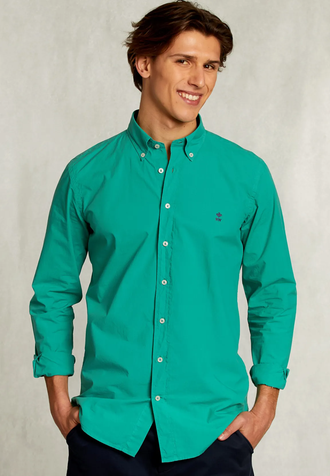 Best River Woods Custom fit popeline hemd grasschopper -