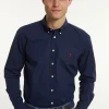 New River Woods Custom fit popeline hemd presidential blue -
