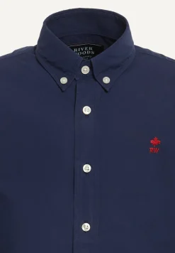 Outlet River Woods Custom fit popeline hemd presidential   blue -