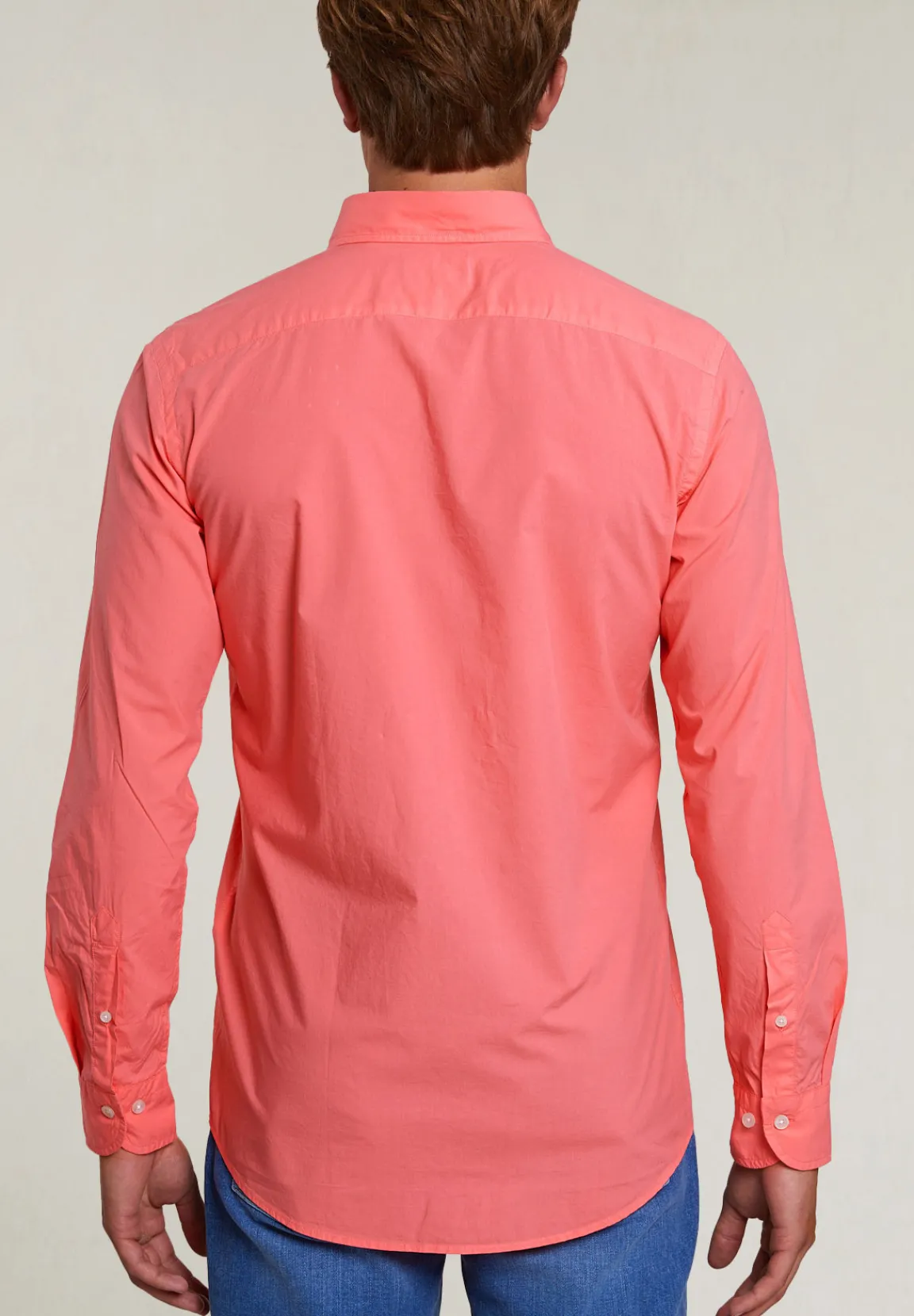 New River Woods Custom fit popeline hemd lt sunset -