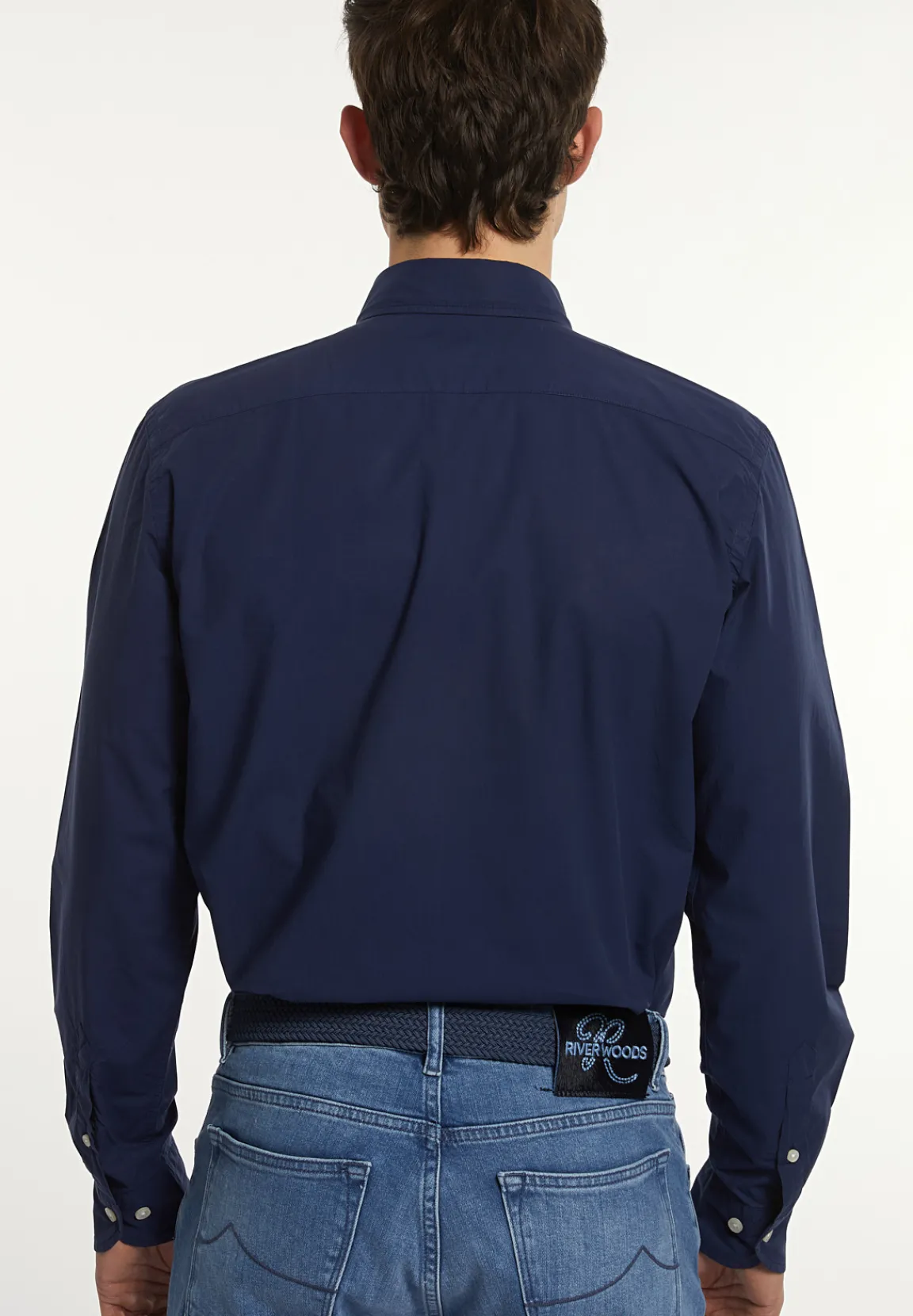 New River Woods Custom fit popeline hemd presidential blue -