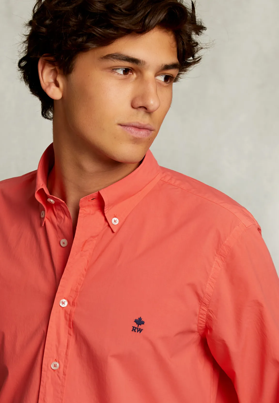Clearance River Woods Custom fit popeline hemd roze -