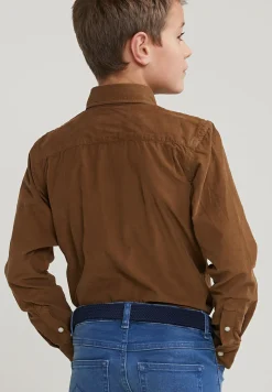 Hot River Woods Custom fit ribfluwelen hemd caribou -