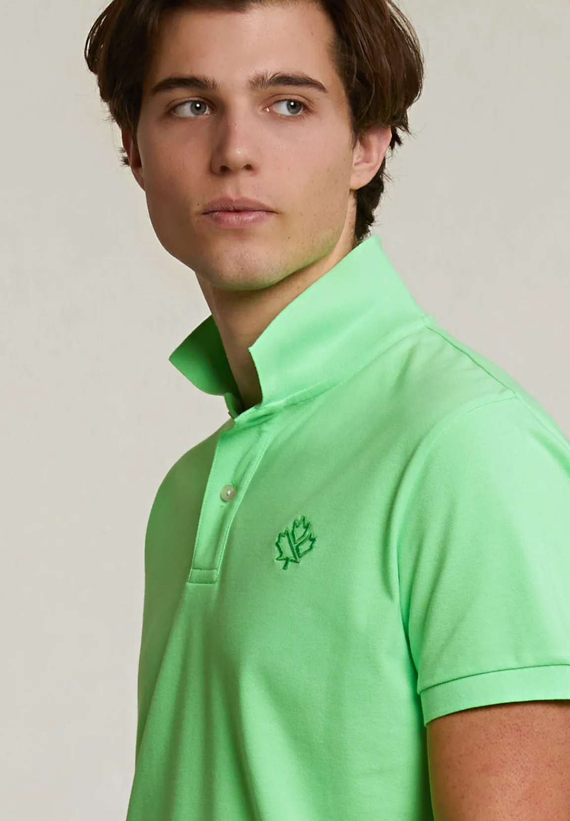 Hot River Woods Custom fit sportieve polo neon green -