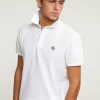 Clearance River Woods Custom fit sportieve stretch polo écru -