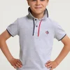 Online River Woods Custom fit sportieve stretch polo light grey -