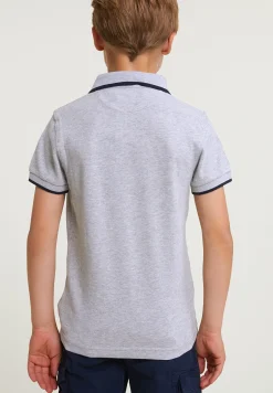 Online River Woods Custom fit sportieve stretch polo light grey -