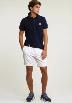 Hot River Woods Custom fit sportieve stretch polo navy -