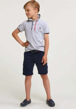 Online River Woods Custom fit sportieve stretch polo light grey -